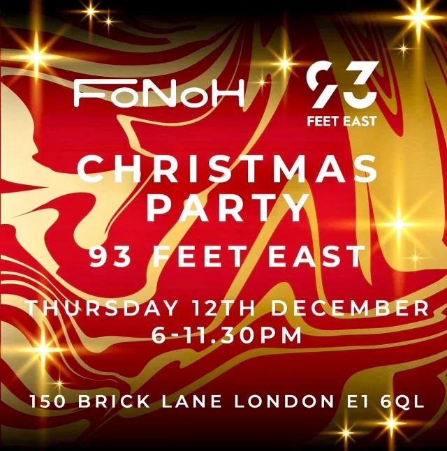 2 weeks today until we celebrate our amazing first year together @fonoh.ldn Christmas party 🎄🎅🏾🎧❤️‍🔥🔥 to show our appreciation for the love and support we are throwing a free entry party @93feeteast alongside my legendary brothers @bobbyandsteveuk ❤️ @djbooker_t ❤️ @djrickymorrison ❤️ @patbedeau ❤️ @djastonevans ❤️ with a special LIVE PA from @annamariejohnsonmusic ❤️ join us for a fabulous closing party with all the Christmas trimmings ⛄️🎁🎧❤️‍🔥🔥